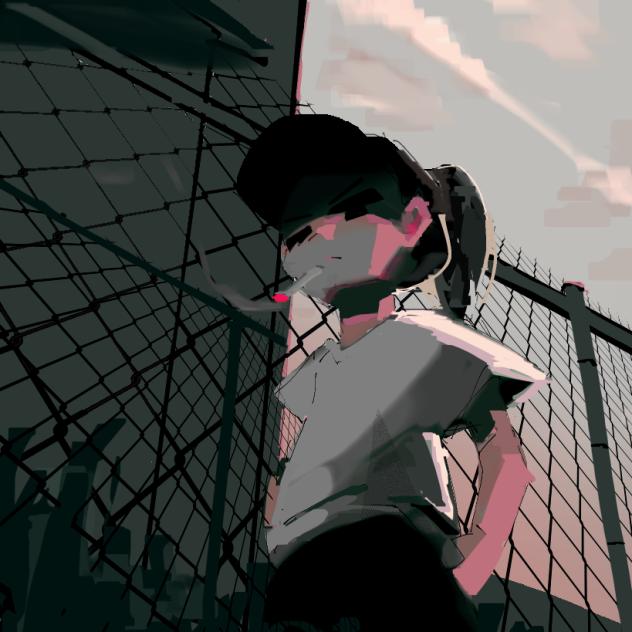Ya Sussy women smoking during sunset a