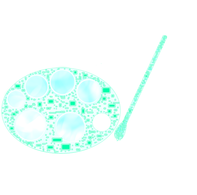 サイバーパレットと筆