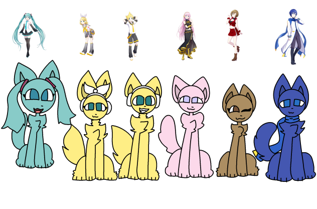 vocaloids as cats!!!