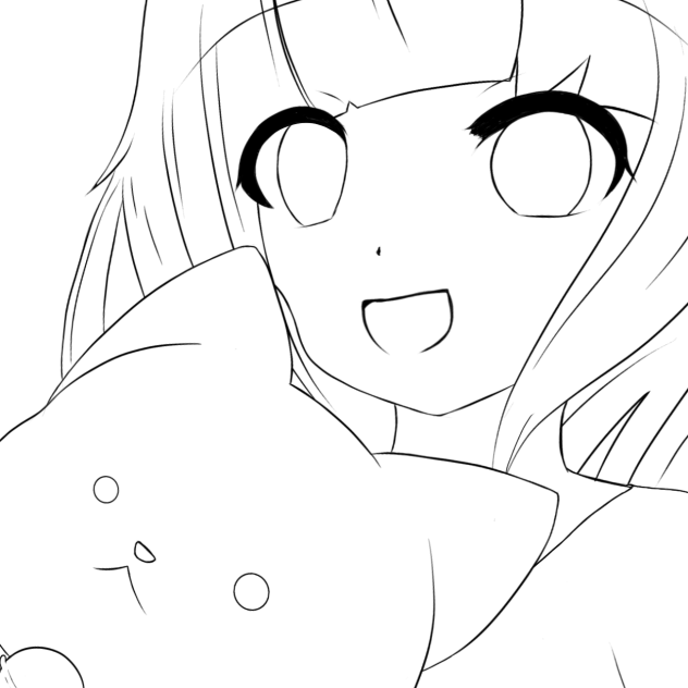 線画 - 塗り絵 ‐ 塗ってください