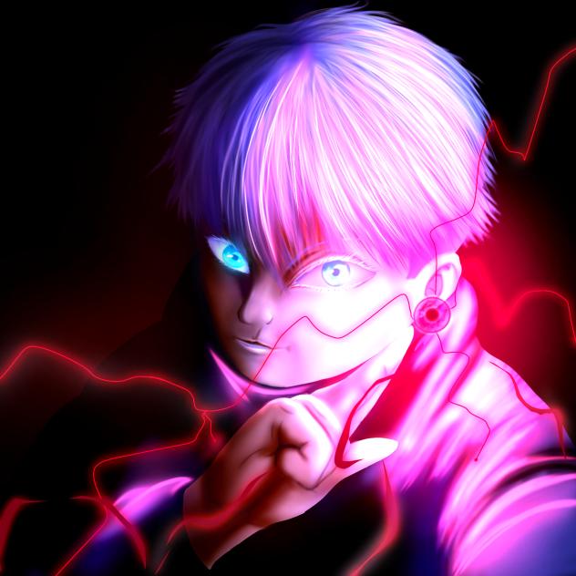 Satoru Gojo fan art red
