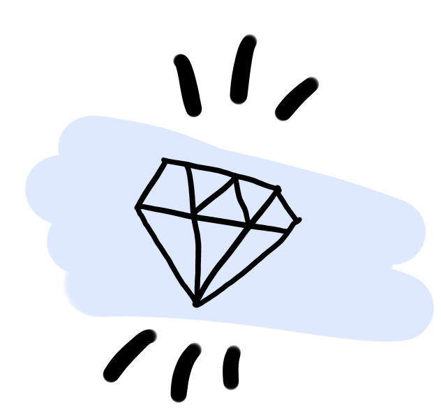 Easy way to draw a 💎