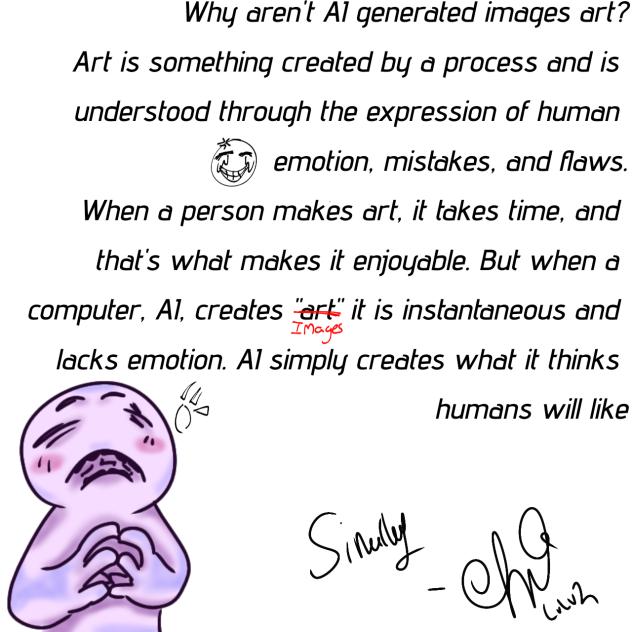 AI isnt 'art' its 'images'