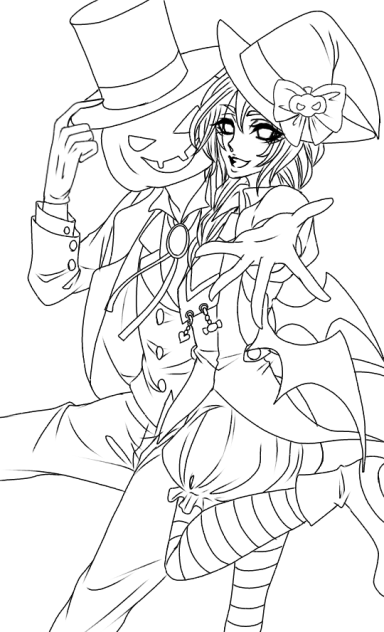 【線画】ハロウィン【失敗】