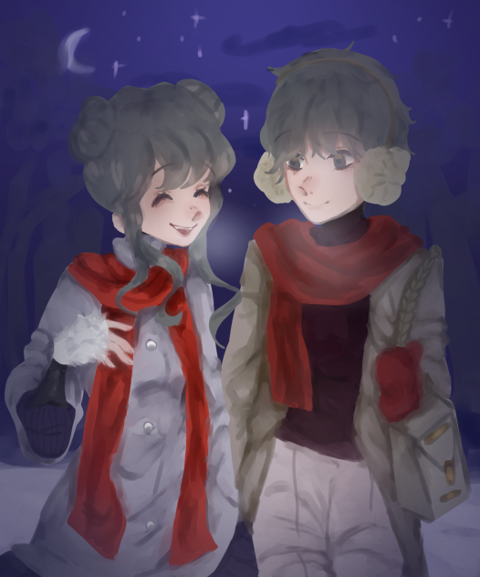 A walk in the snow - ibisPaint