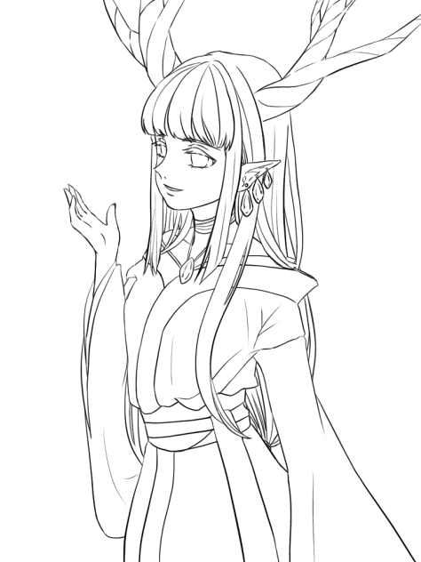 神獣（線画）