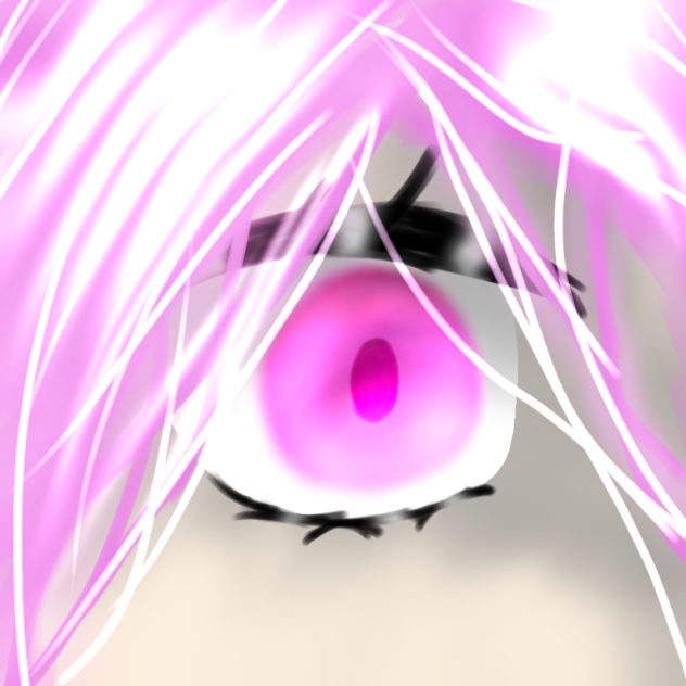 Icy pink Yandere eyes