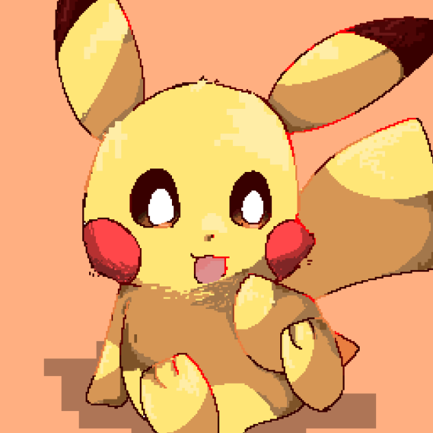 ドット絵でピカチュウ描いてみた