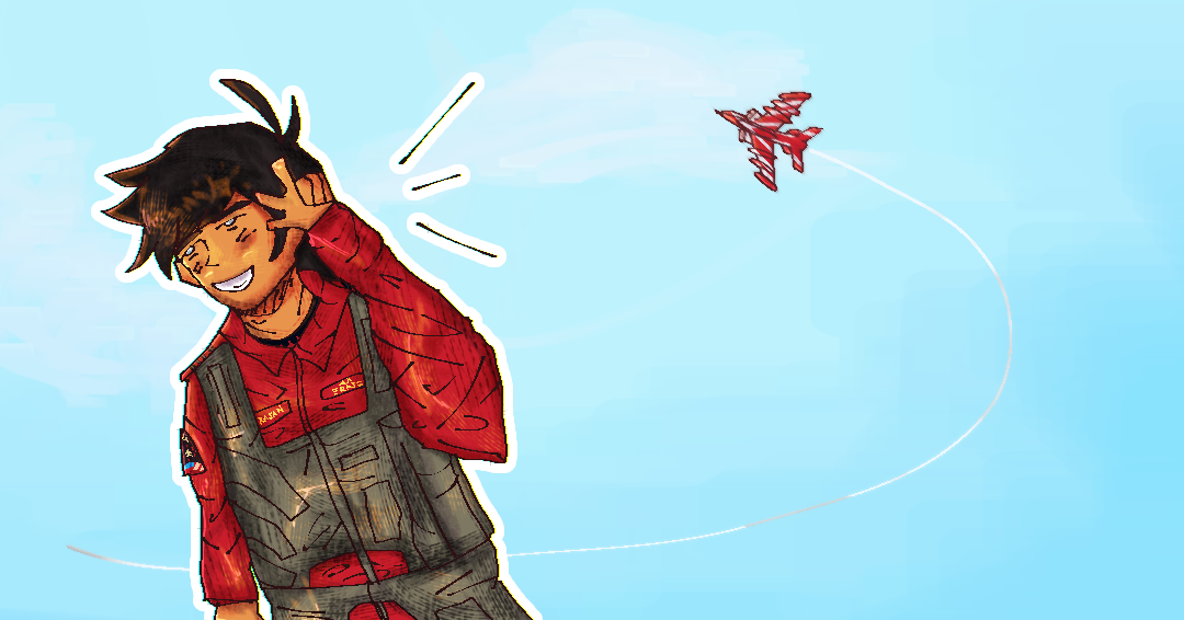 pilot and plane - ibisPaint