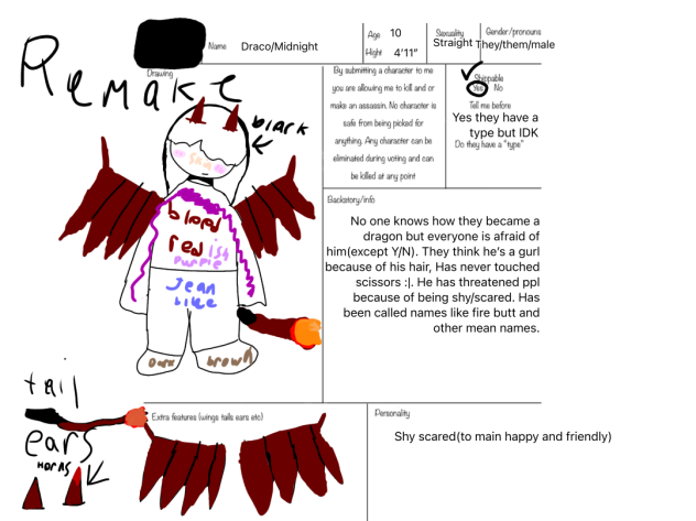 Havens home for hybrids char sheet
