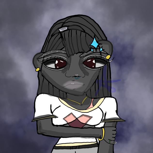 black and white diva as teenager