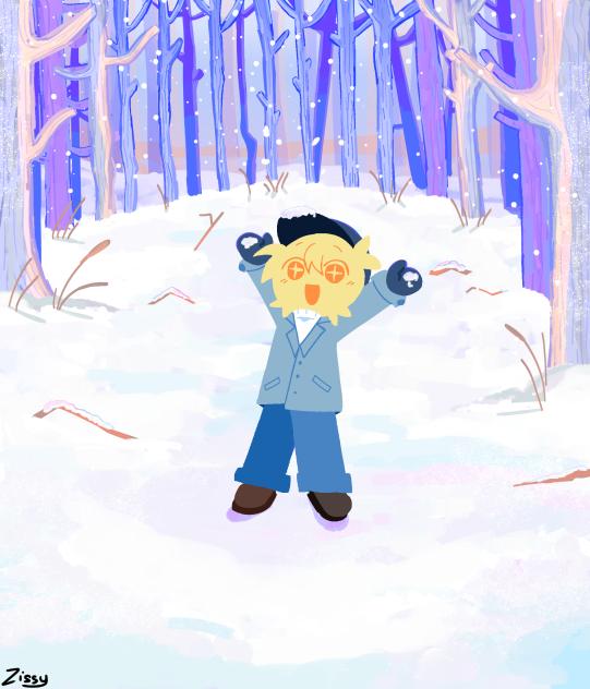 first time rendering snow
