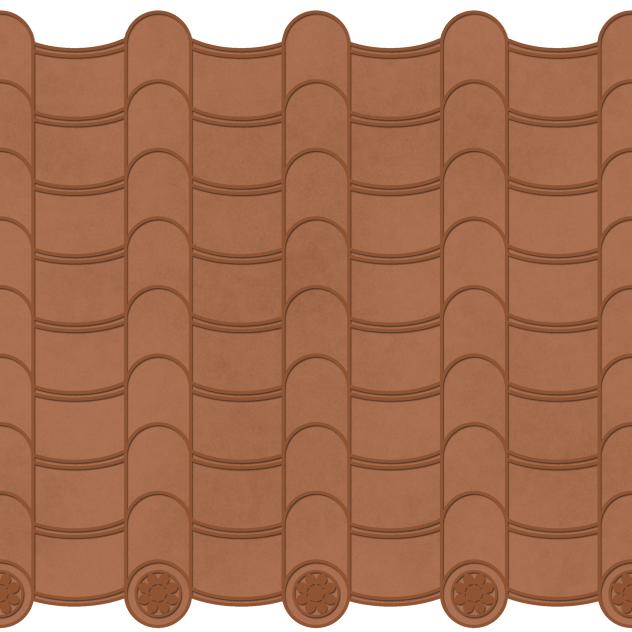 Roof Tiles U Curve Pattern