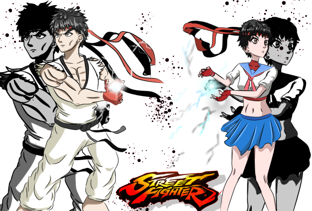 Ryu and sakura