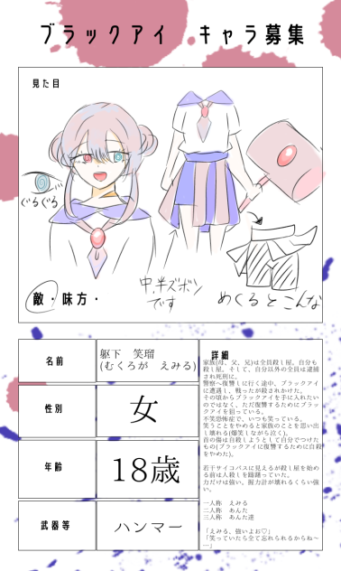 ブラックアイキャラ募集②