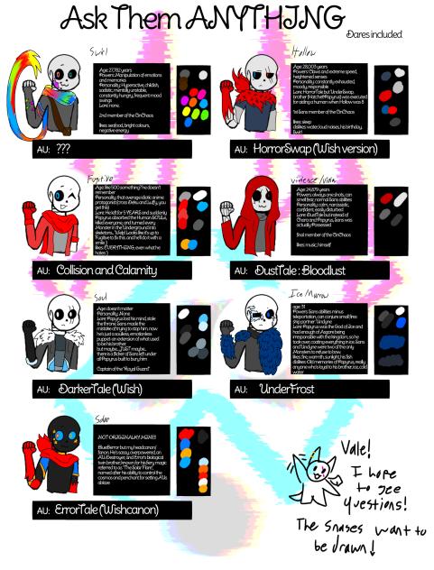 Ask My Sans AUs Anything pt 1
