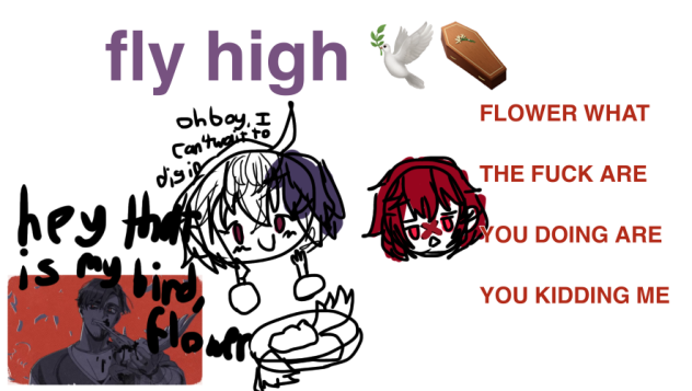 flower eats kazui’s bird