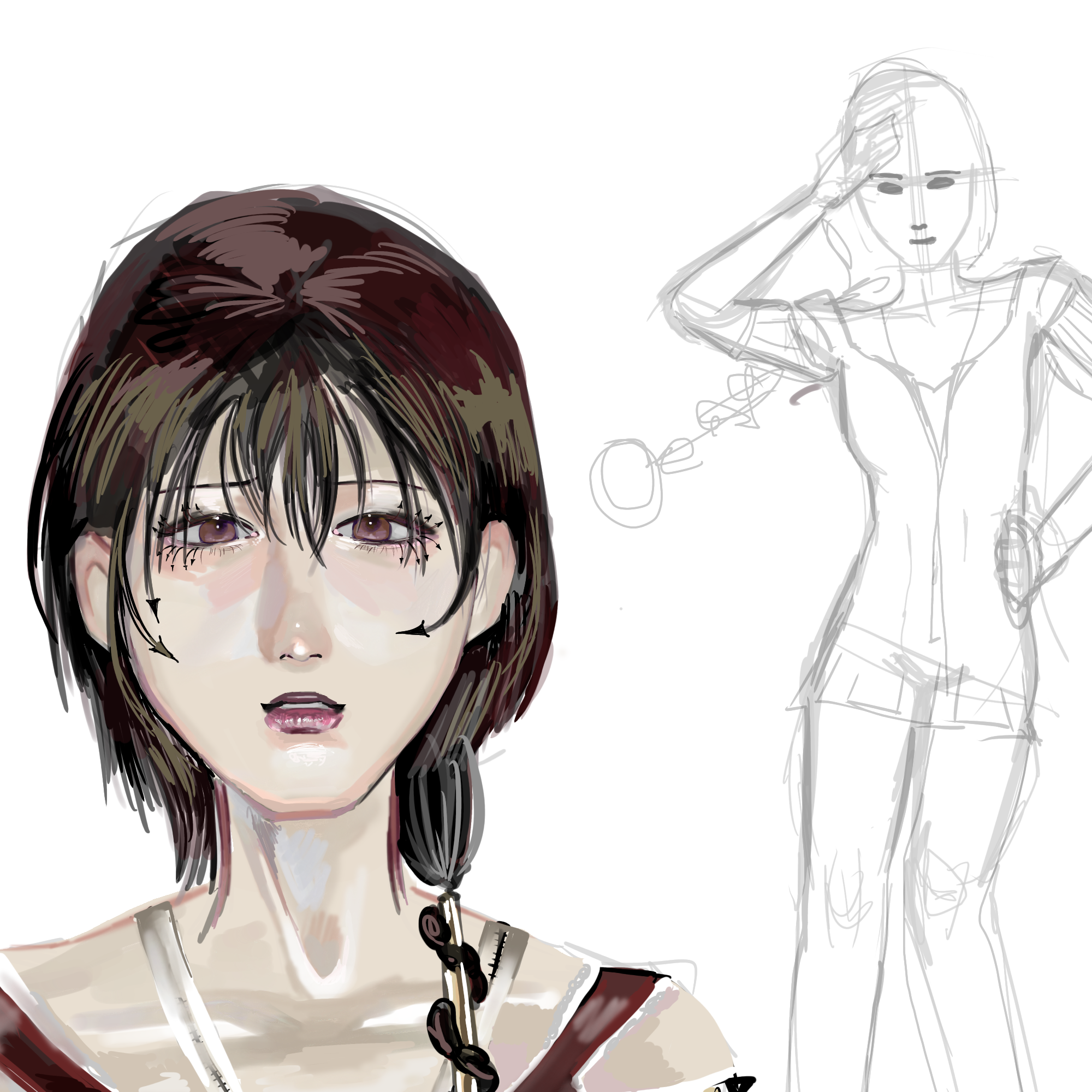 Grandfather clock lady - ibisPaint