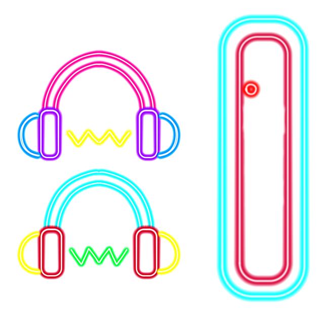 Neon headphone lights