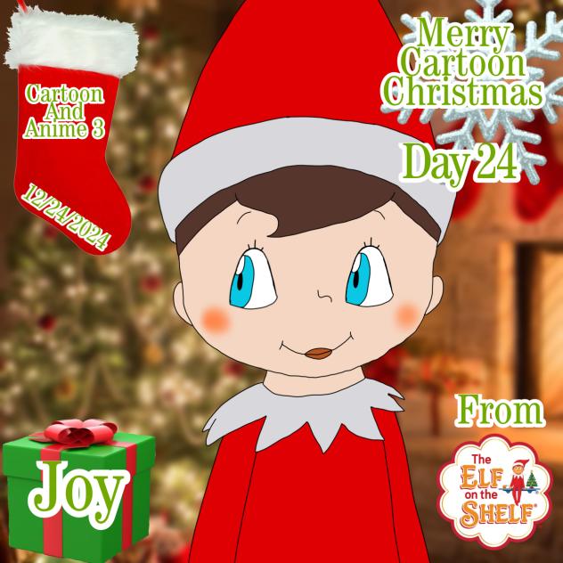 Merry Cartoon Christmas Day 24 Joy