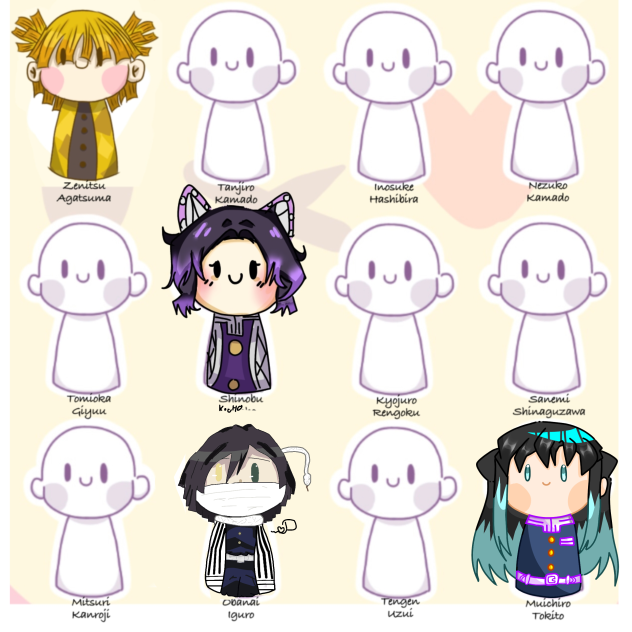 Demon slayer chibi collab