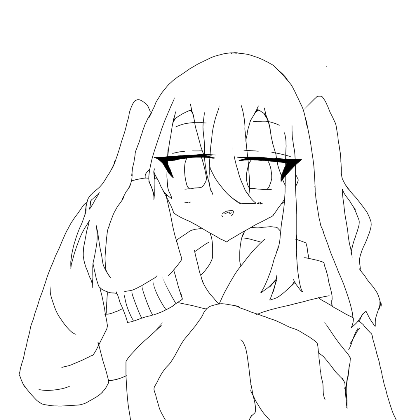 線画提供④ジト目ちゃん - ibisPaint
