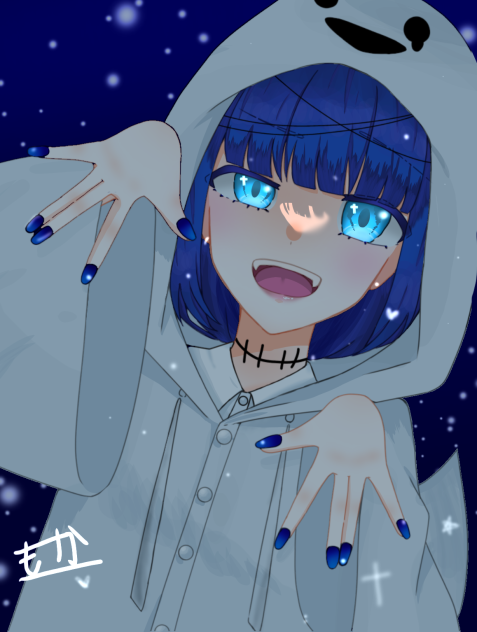 とり。様の線画を塗らせて頂きました！