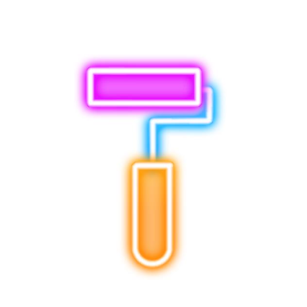 Paint roller neon sign2