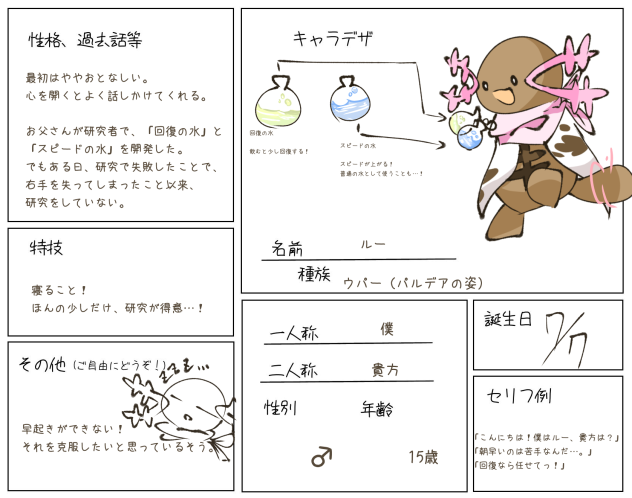 キャラ募集！