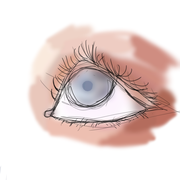 Side ways blue eye