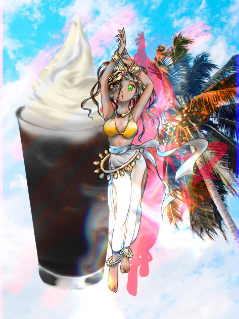 コーヒーフロートを擬人化してみた。