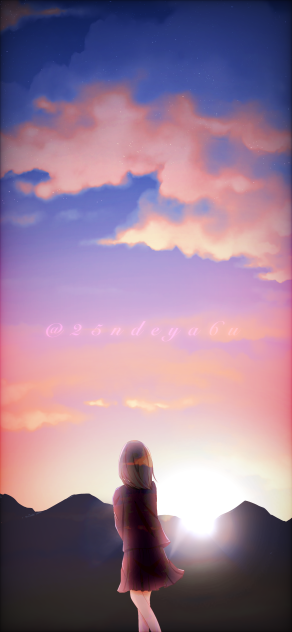 夕日