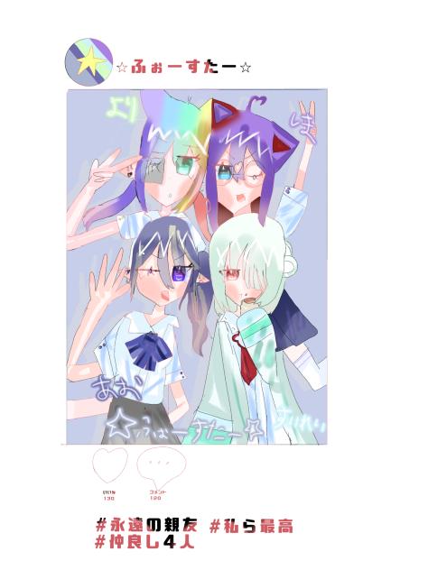 プリクラ4人で…