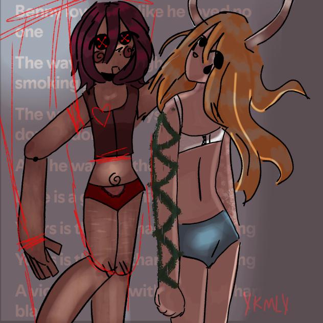 The cage, The girl, and The human.