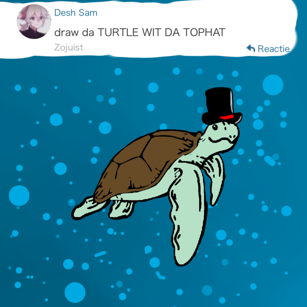 TUTLE WIT DA TOP HAT