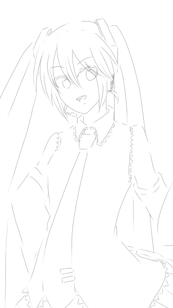 初音ミク 線画