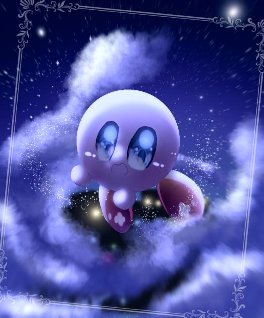 カービィと夜空っ背景練習！