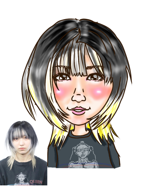 似顔絵issey_ohara ヘアアレンジ