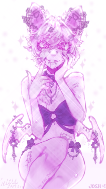 Vomits blood and spasms adorably 🩷🖤