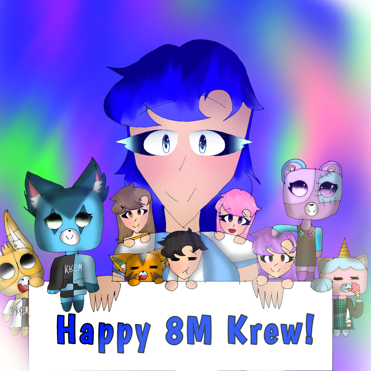 ItsFunneh 8M Subs fanart ibisPaint