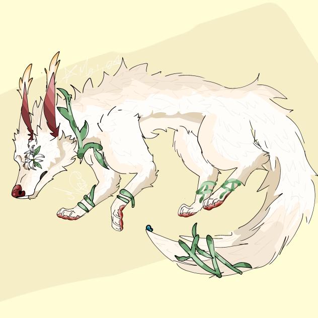 flower wolf (full body version)