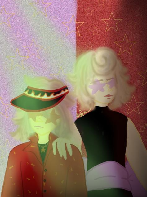 Glisten and Elliot party boys