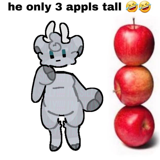 3 appols tall