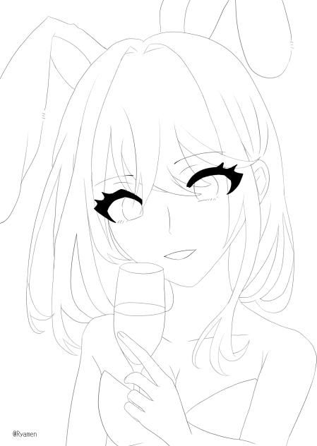 Bunny girl線画