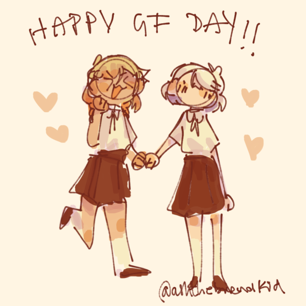 happy gf day!! quick doodle hehe