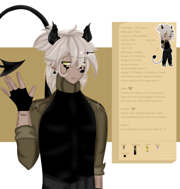 °•Character sheet My oc •°