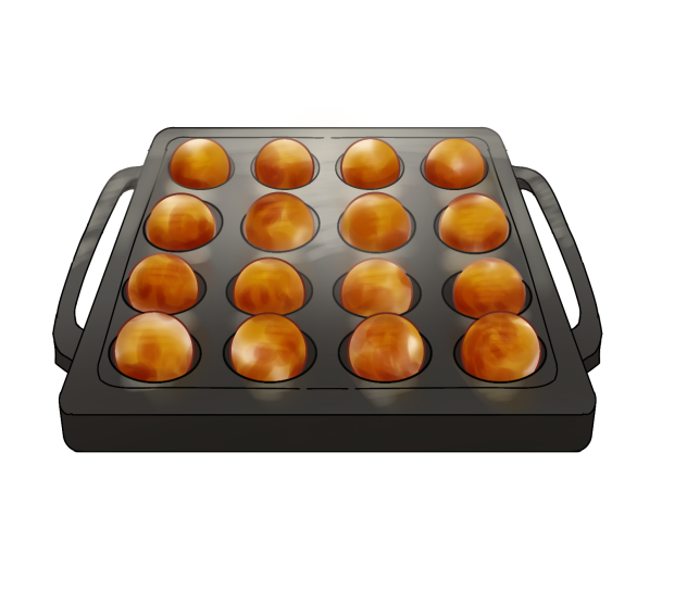 takoyaki in the making