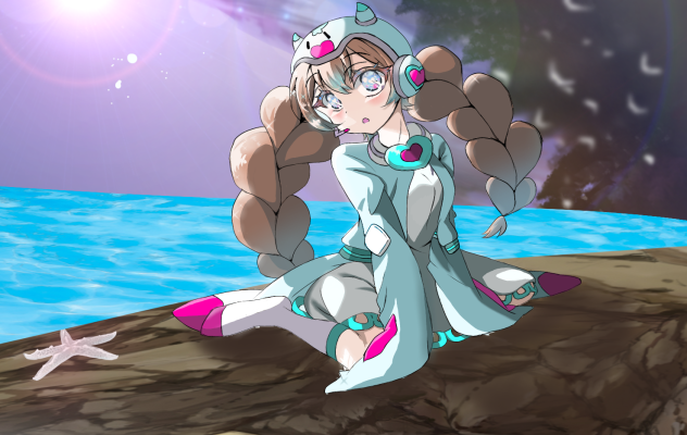クリオネパーカーの女の子改