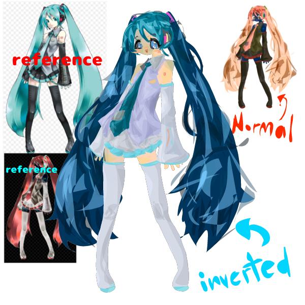 inverted color miku - ibisPaint