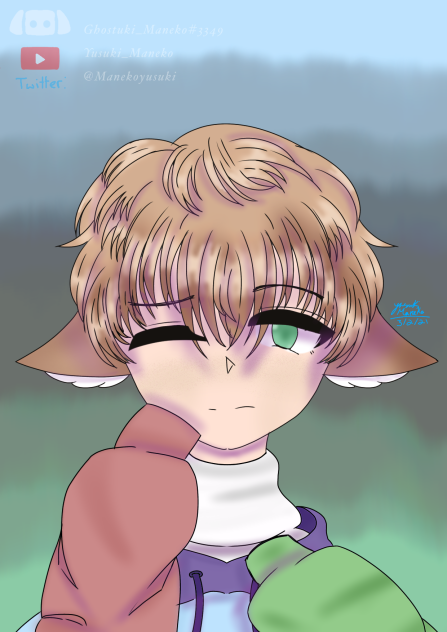 Me trying a new drawing style.
